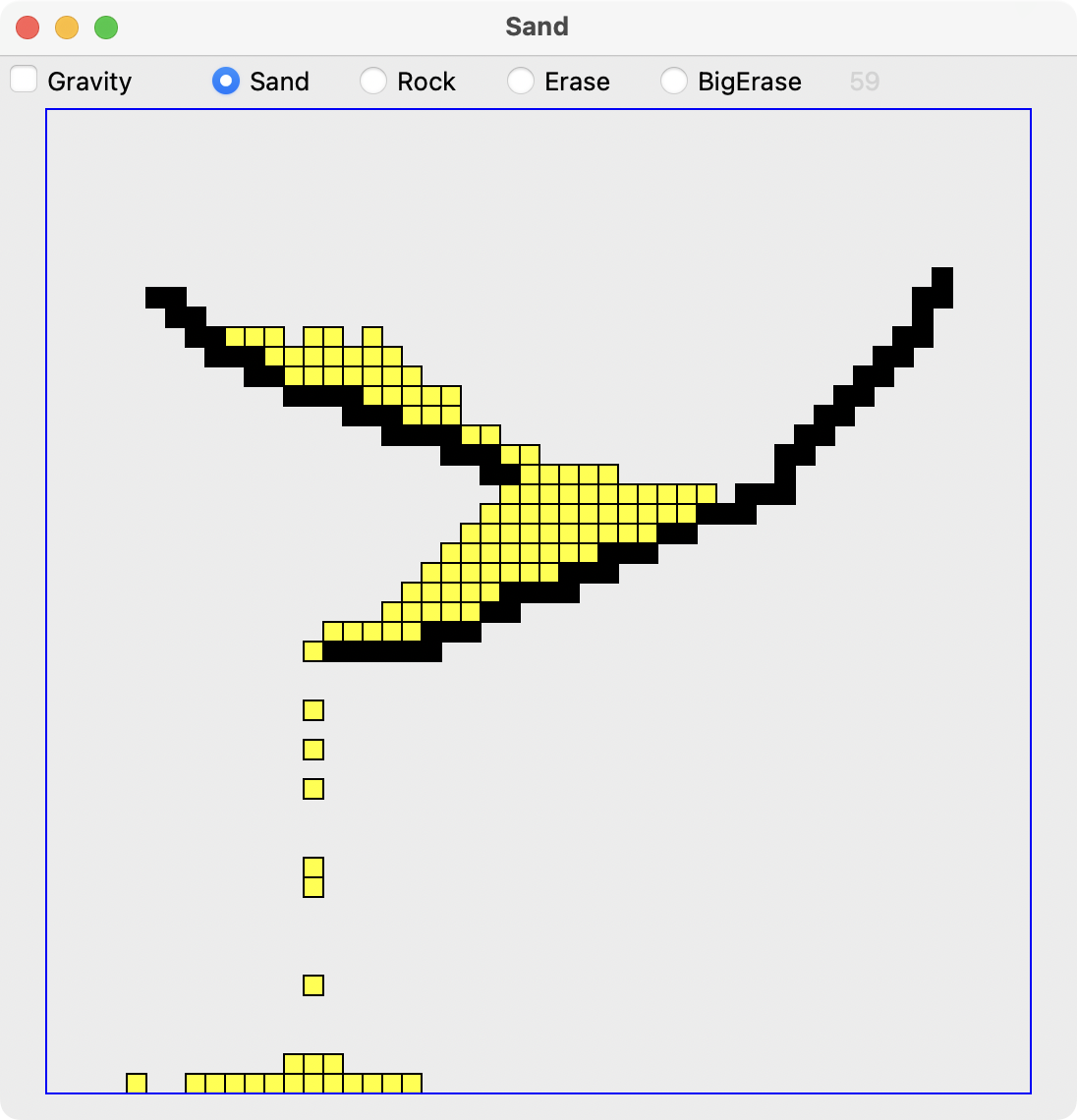 image of program with sand falling
